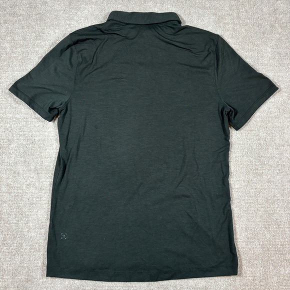 Lululemon Mens Evolution Polo Shirt Short Sleeve Dark Grey Black Heathered - Picture 2 of 5